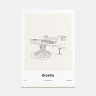 Brasília Drawn Poster