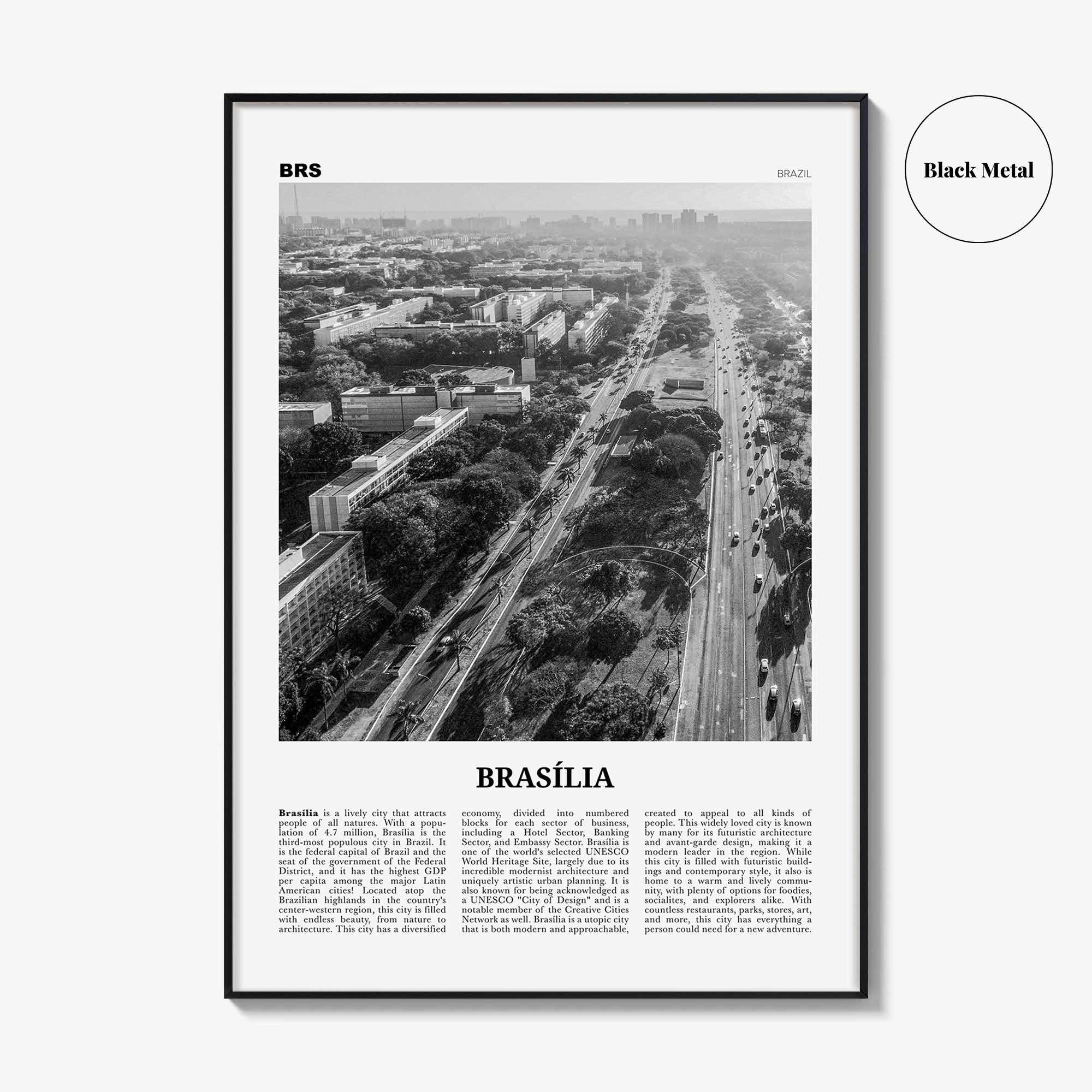 Brasilia Print Black and White No 1, Brasília Wall Art, Brasília Poster, Brasília Photo, Brasília Wall Decor, Brazil, Brasil, South America