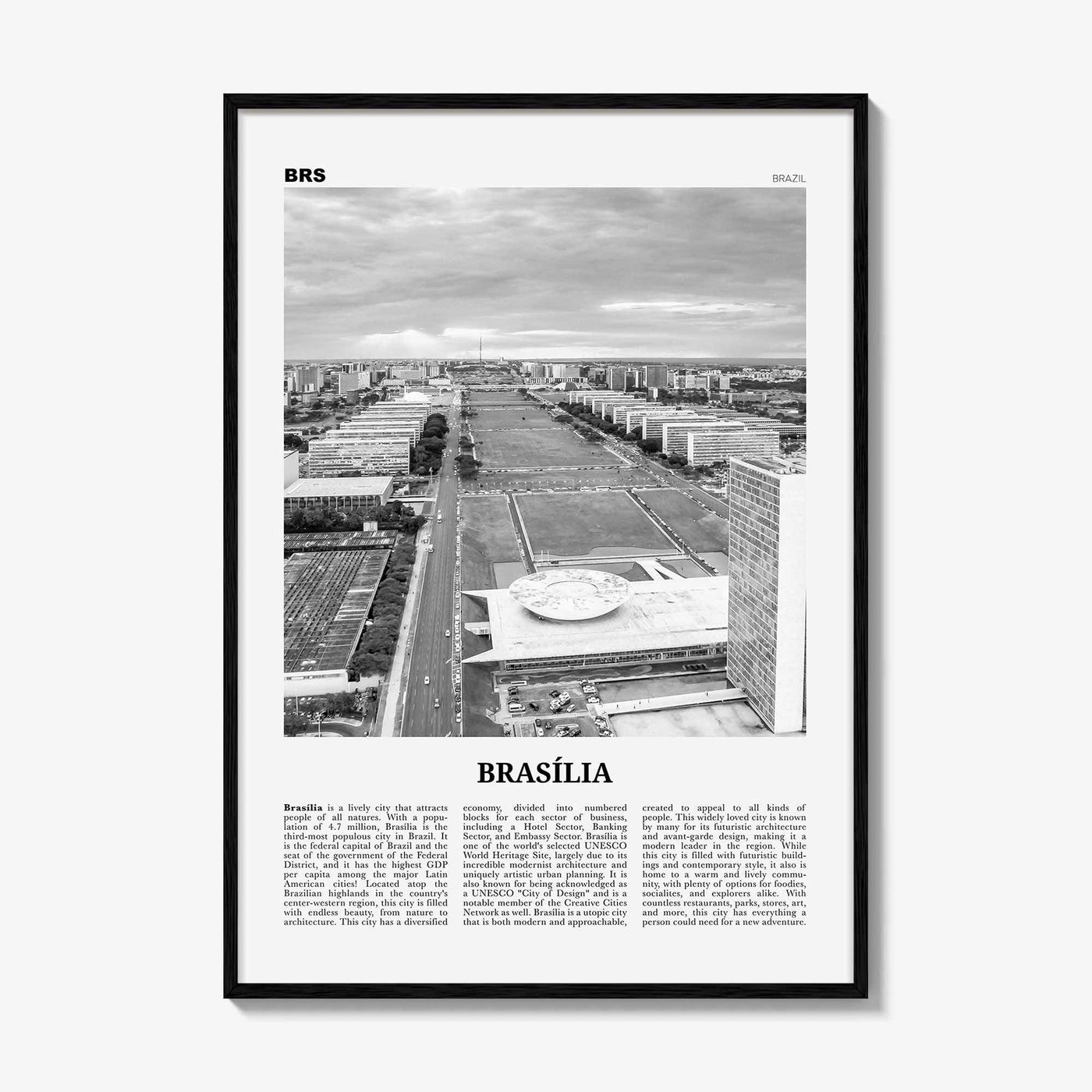 Brasilia Print Black and White No 2, Brasília Wall Art, Brasília Poster, Brasília Photo, Brasília Wall Decor, Brazil, Brasil, South America