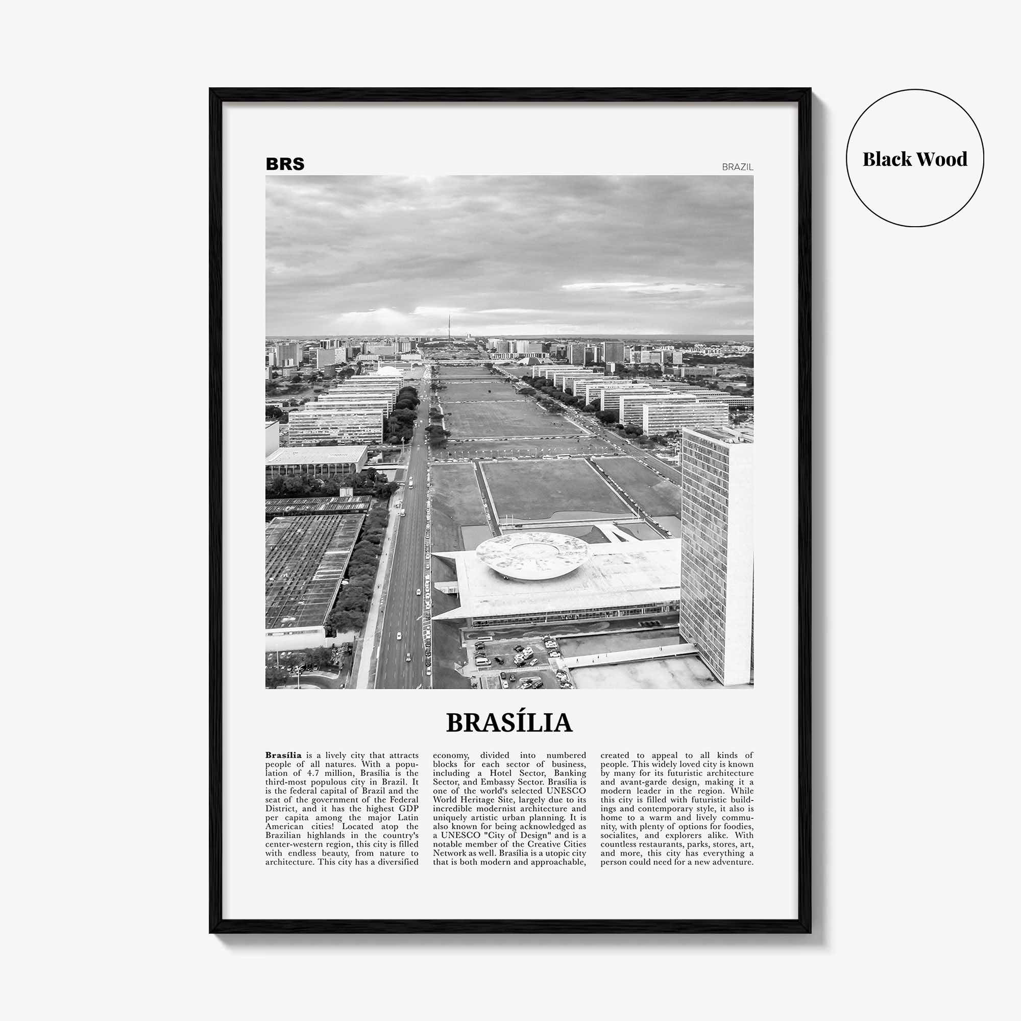 Brasilia Print Black and White No 2, Brasília Wall Art, Brasília Poster, Brasília Photo, Brasília Wall Decor, Brazil, Brasil, South America