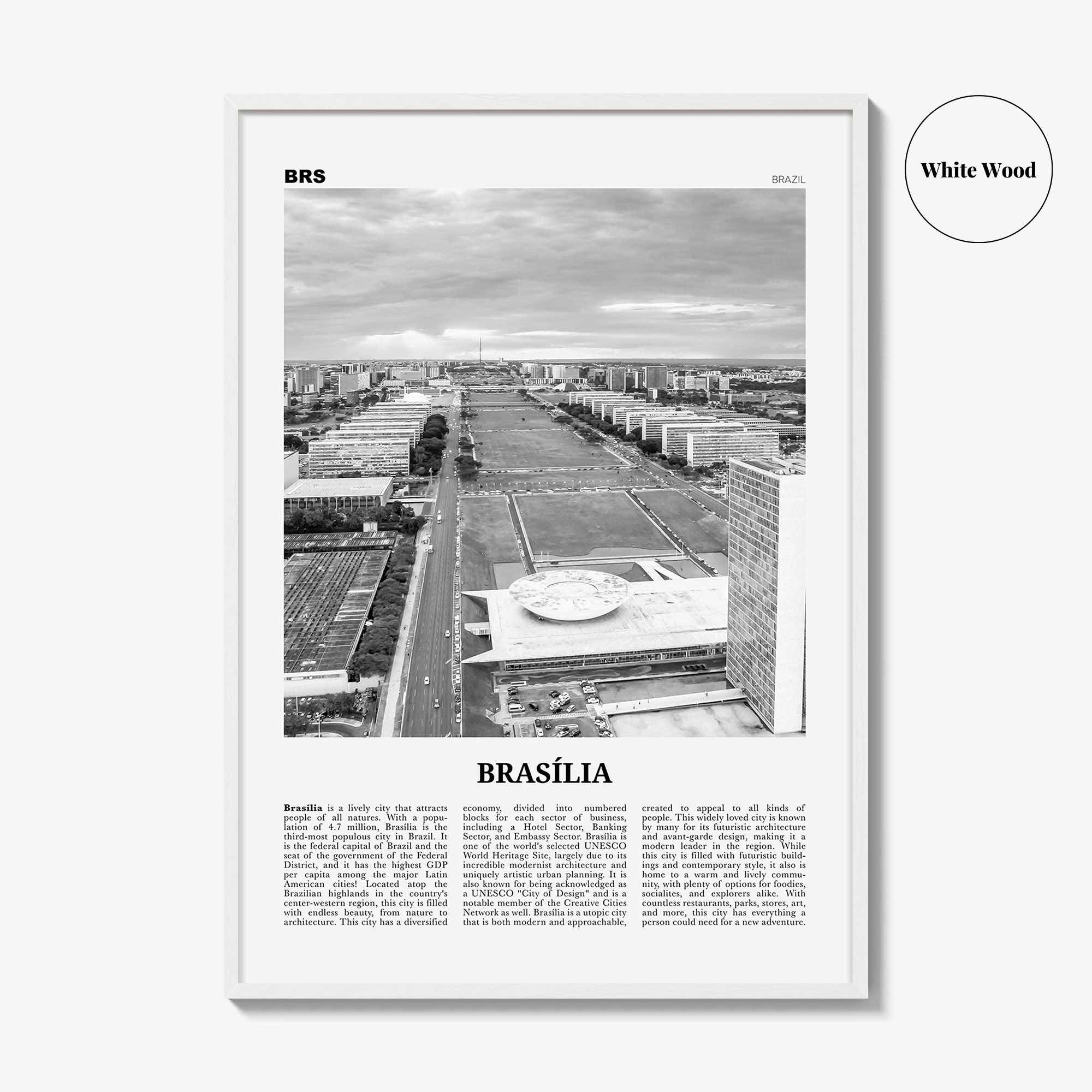 Brasilia Print Black and White No 2, Brasília Wall Art, Brasília Poster, Brasília Photo, Brasília Wall Decor, Brazil, Brasil, South America