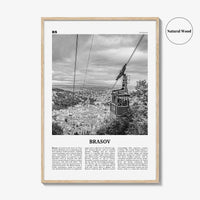 Brasov Print Black and White, Brasov Wall Art, Brasov Poster, Brasov Photo, Brasov Wall Décor, Brasov Map, Romania