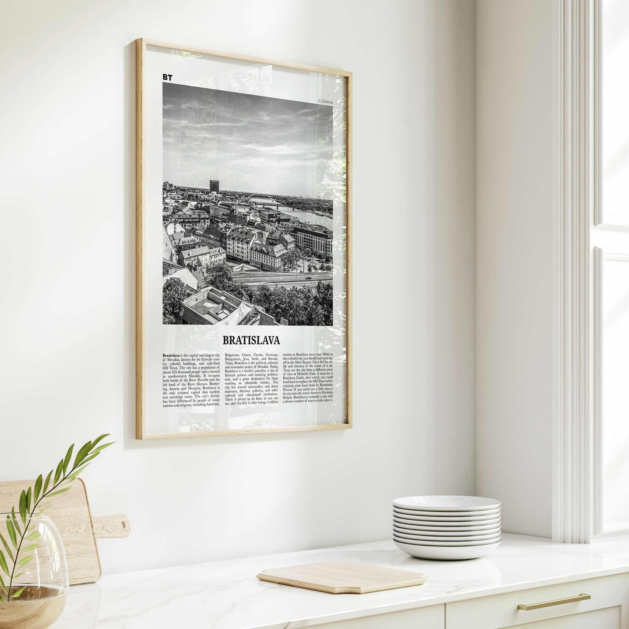 Bratislava Print Black and White, Bratislava Wall Art, Bratislava Poster, Bratislava Photo, Bratislava Wall Décor, Slovakia, Pressburg