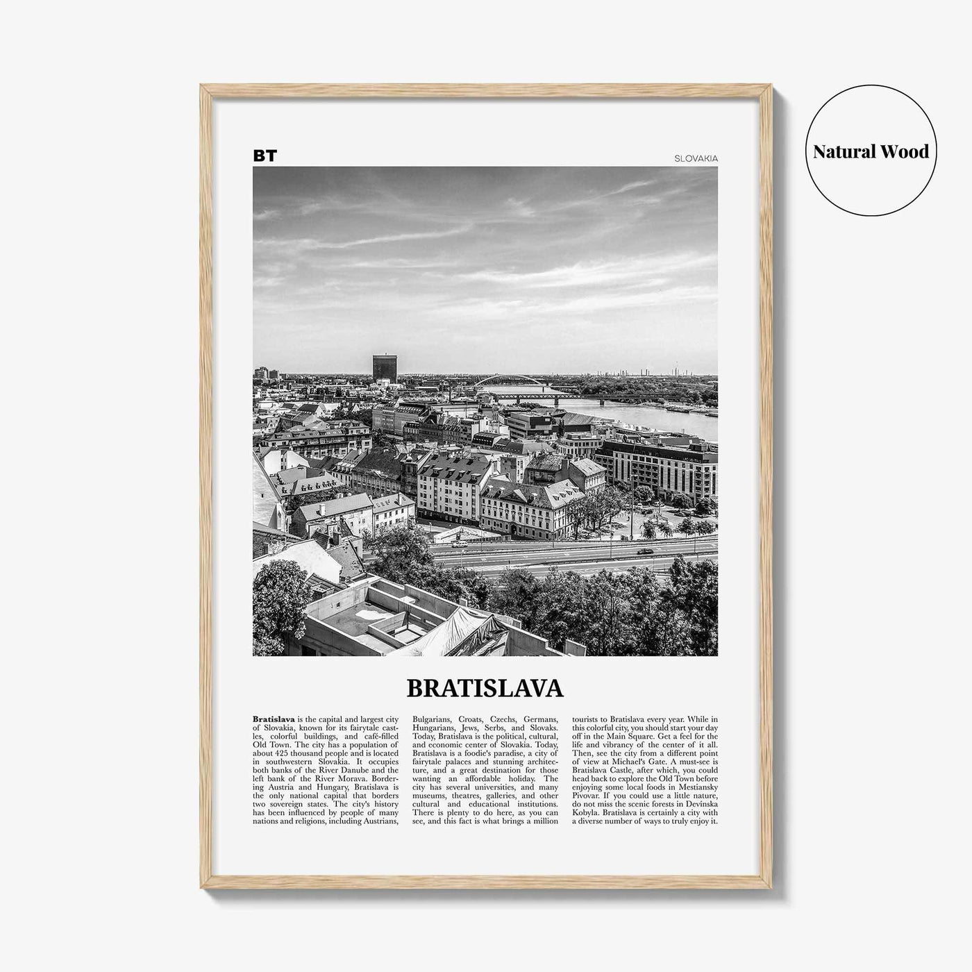 Bratislava Print Black and White, Bratislava Wall Art, Bratislava Poster, Bratislava Photo, Bratislava Wall Décor, Slovakia, Pressburg