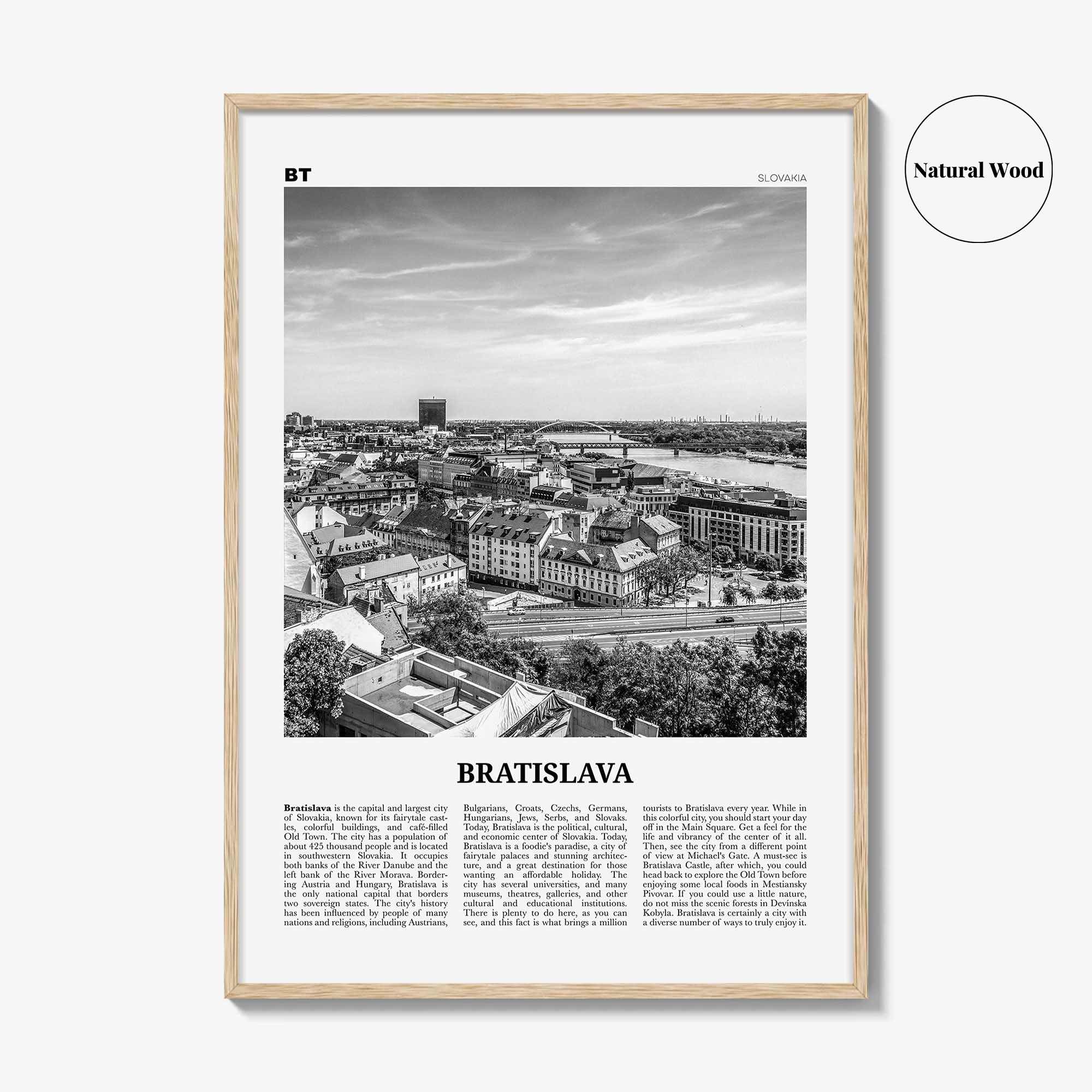 Bratislava Print Black and White, Bratislava Wall Art, Bratislava Poster, Bratislava Photo, Bratislava Wall Décor, Slovakia, Pressburg