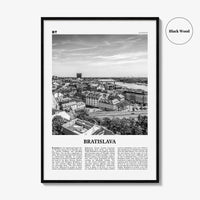 Bratislava Print Black and White, Bratislava Wall Art, Bratislava Poster, Bratislava Photo, Bratislava Wall Décor, Slovakia, Pressburg