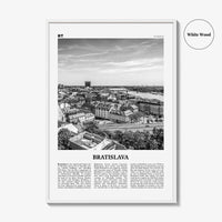 Bratislava Print Black and White, Bratislava Wall Art, Bratislava Poster, Bratislava Photo, Bratislava Wall Décor, Slovakia, Pressburg