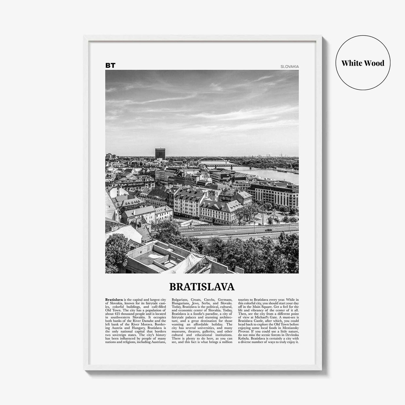 Bratislava Print Black and White, Bratislava Wall Art, Bratislava Poster, Bratislava Photo, Bratislava Wall Décor, Slovakia, Pressburg