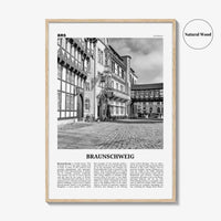 Braunschweig Print Black and White, Braunschweig Wall Art, Braunschweig Poster, Braunschweig Photo, Braunschweig Décor, Braunschweig Map