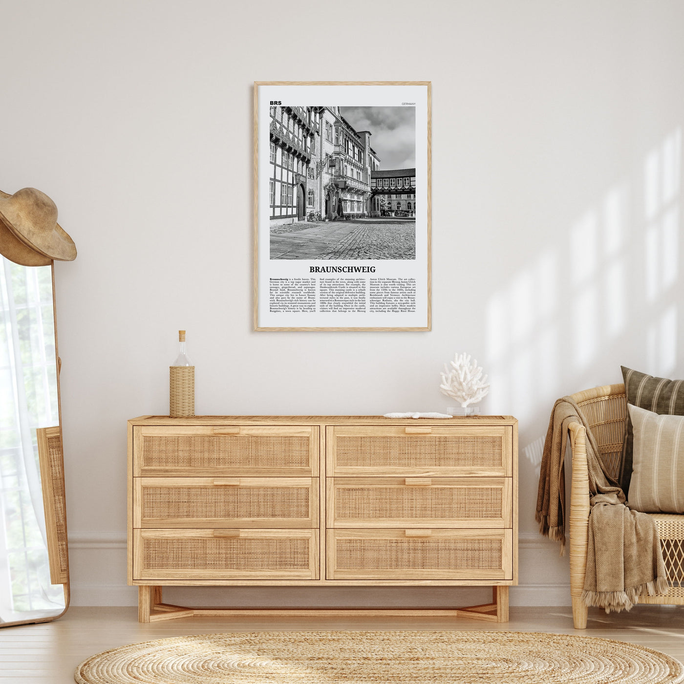 Braunschweig Travel B&W Poster