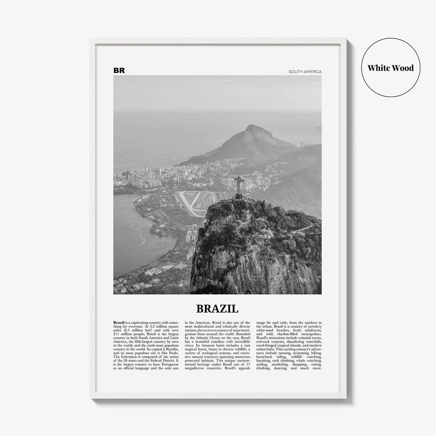 Brazil Print Black and White No 1, Brazil Wall Art, Brazil Poster, Brazil Photo, Brazil Wall Decor, Brasil, Brasília, São Paulo, America