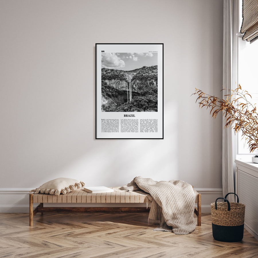 Brazil Travel B&W No 2 Poster