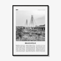 Brazzaville Print Black and White, Brazzaville Wall Art, Brazzaville Poster, Brazzaville Photo, Brazzaville Wall Décor, Kintamo, Mfoa, Congo