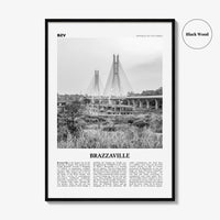 Brazzaville Print Black and White, Brazzaville Wall Art, Brazzaville Poster, Brazzaville Photo, Brazzaville Wall Décor, Kintamo, Mfoa, Congo