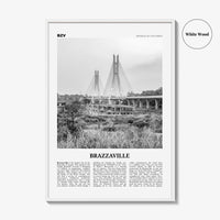 Brazzaville Print Black and White, Brazzaville Wall Art, Brazzaville Poster, Brazzaville Photo, Brazzaville Wall Décor, Kintamo, Mfoa, Congo