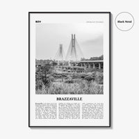 Brazzaville Print Black and White, Brazzaville Wall Art, Brazzaville Poster, Brazzaville Photo, Brazzaville Wall Décor, Kintamo, Mfoa, Congo