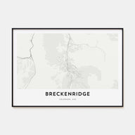 Breckenridge Map Landscape Poster