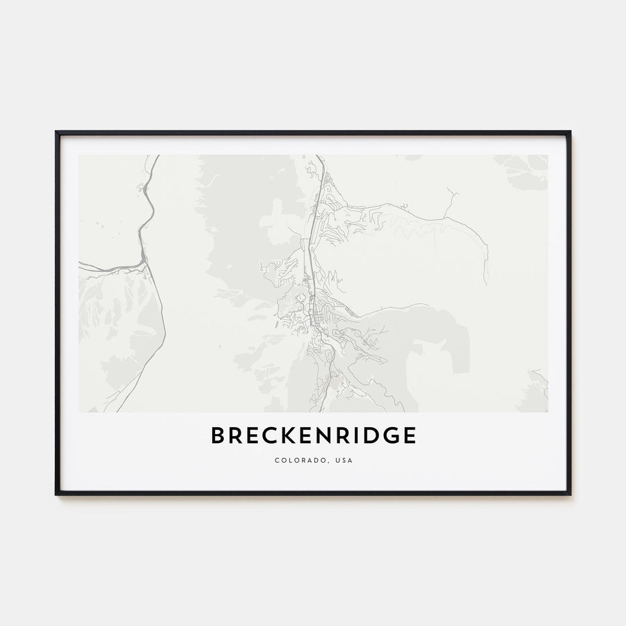 Breckenridge Map Landscape Poster