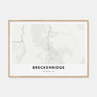 Breckenridge Map Landscape Poster