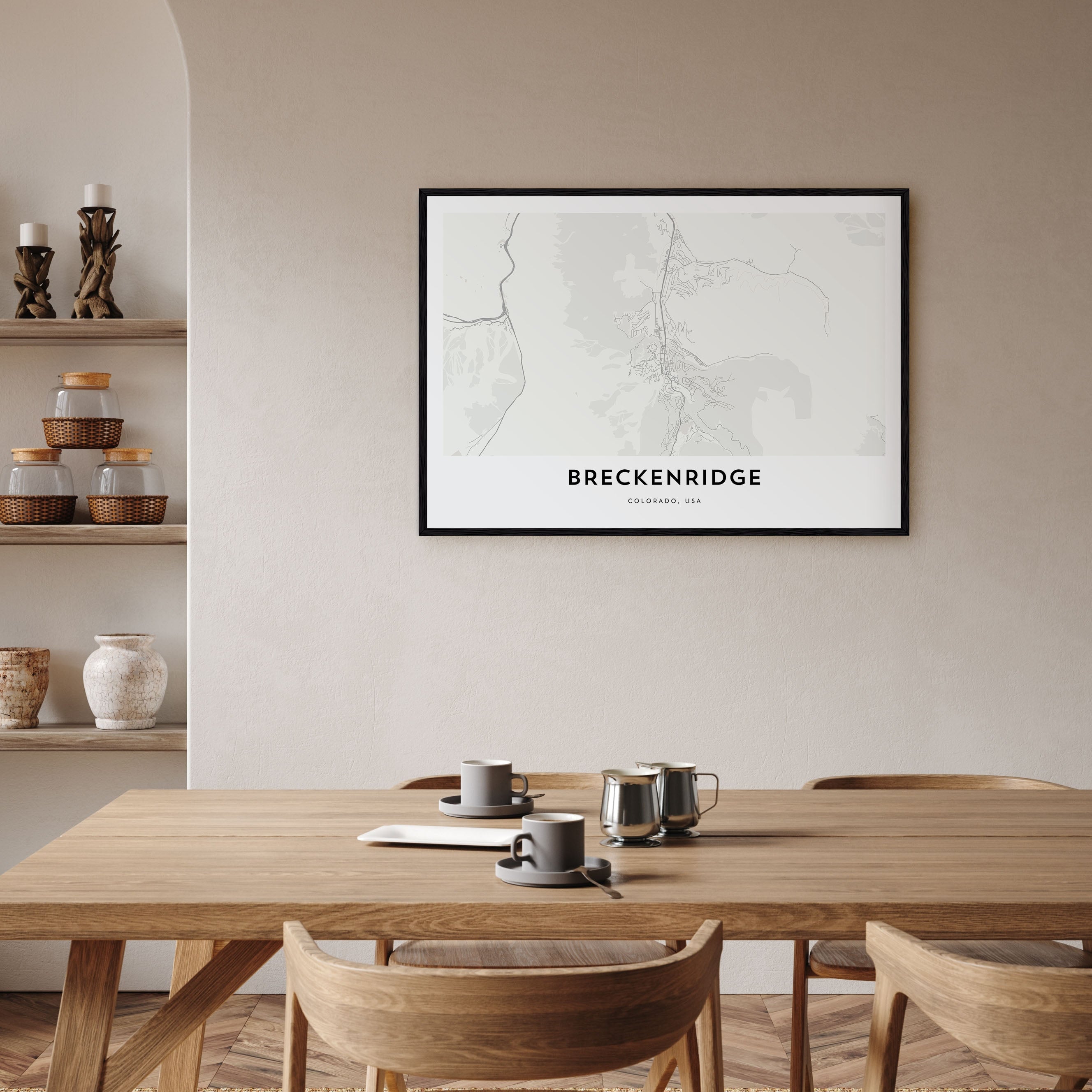 Breckenridge Map Landscape Poster