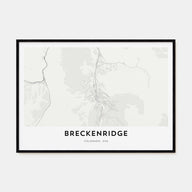 Breckenridge Map Landscape Poster