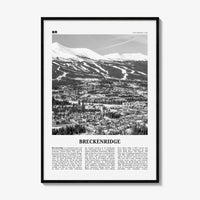 Breckenridge Print Black and White, Breckenridge Wall Art, Breckenridge Poster, Breckenridge Photo, Breckenridge Wall Décor, Colorado, USA