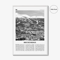 Breckenridge Print Black and White, Breckenridge Wall Art, Breckenridge Poster, Breckenridge Photo, Breckenridge Wall Décor, Colorado, USA