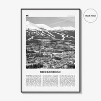 Breckenridge Print Black and White, Breckenridge Wall Art, Breckenridge Poster, Breckenridge Photo, Breckenridge Wall Décor, Colorado, USA
