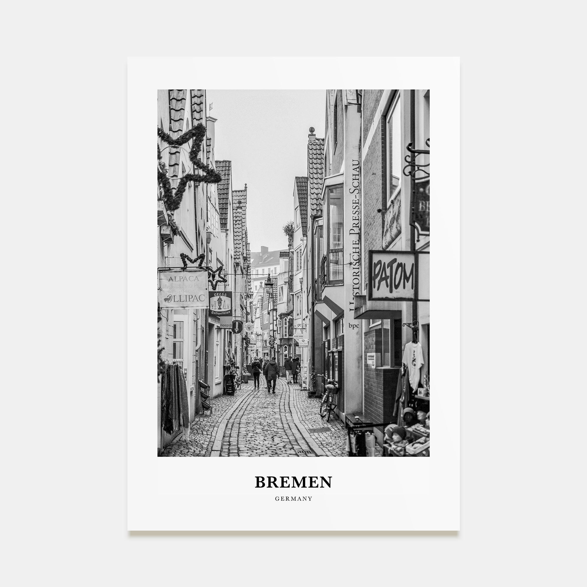 Bremen Portrait B&W Poster