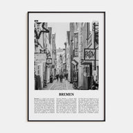 Bremen Travel B&W Poster