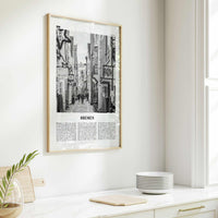 Bremen Print Black and White, Bremen Wall Art, Bremen Poster, Bremen Photo, Bremen Wall Décor, Germany, Deutschland