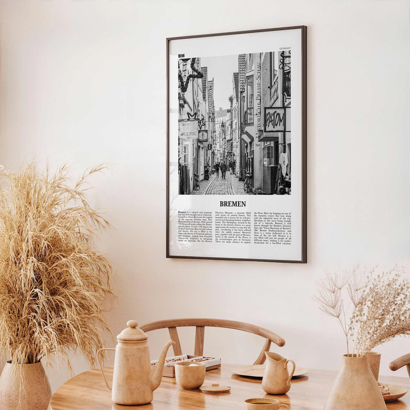 Bremen Print Black and White, Bremen Wall Art, Bremen Poster, Bremen Photo, Bremen Wall Décor, Germany, Deutschland