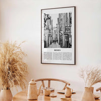 Bremen Print Black and White, Bremen Wall Art, Bremen Poster, Bremen Photo, Bremen Wall Décor, Germany, Deutschland