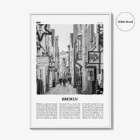 Bremen Print Black and White, Bremen Wall Art, Bremen Poster, Bremen Photo, Bremen Wall Décor, Germany, Deutschland