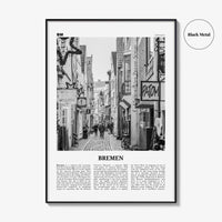Bremen Print Black and White, Bremen Wall Art, Bremen Poster, Bremen Photo, Bremen Wall Décor, Germany, Deutschland