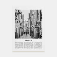 Bremen Travel B&W Poster