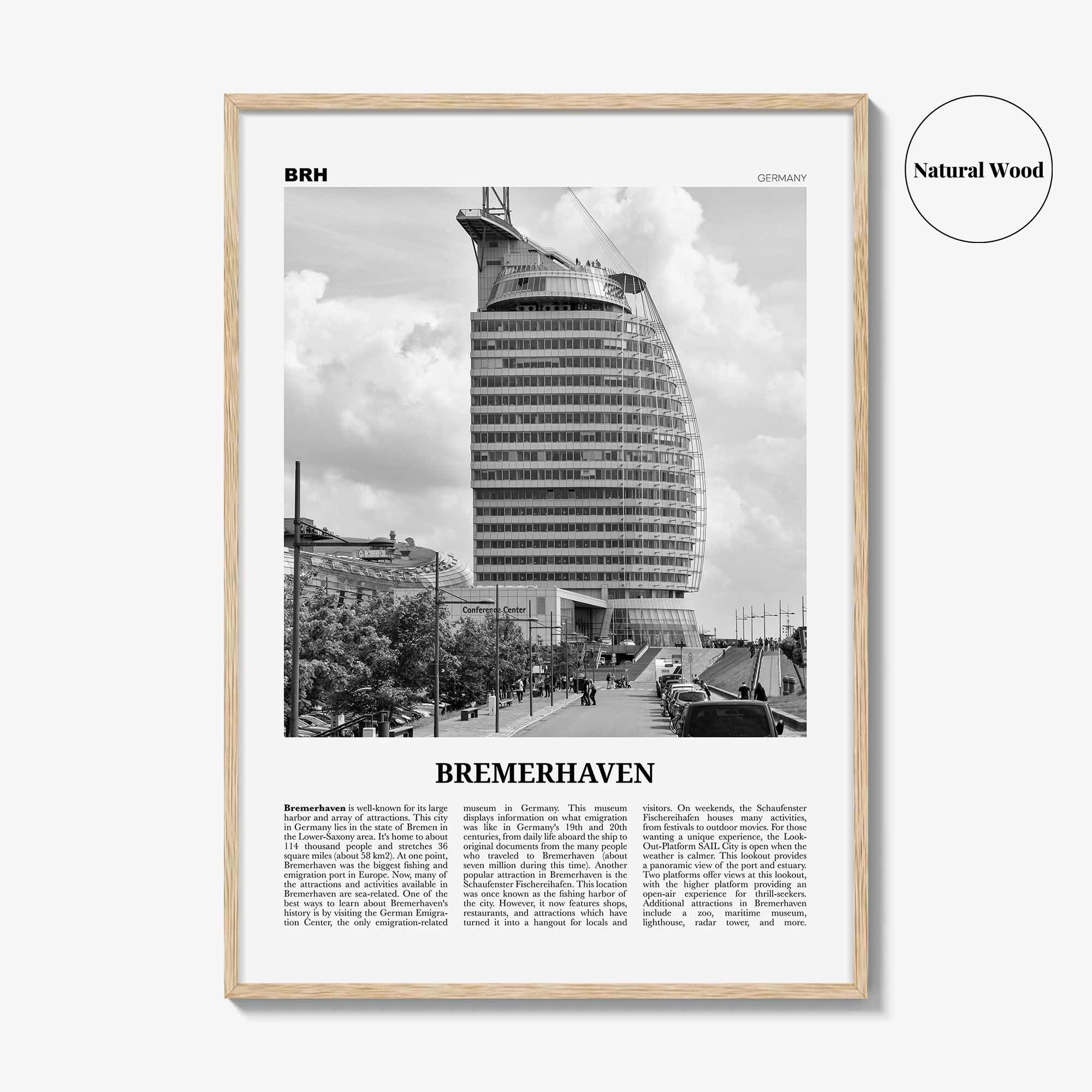 Bremerhaven Print Black and White, Bremerhaven Wall Art, Bremerhaven Poster, Bremerhaven Photo, Bremerhaven Wall Décor, Bremerhaven Map,