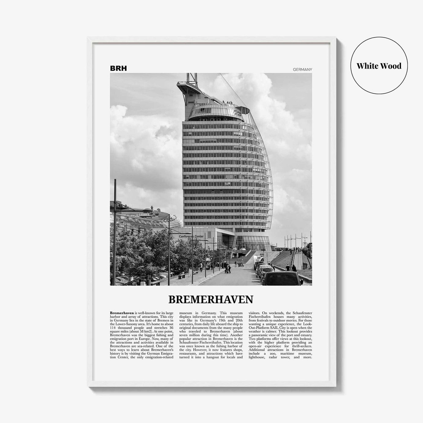 Bremerhaven Print Black and White, Bremerhaven Wall Art, Bremerhaven Poster, Bremerhaven Photo, Bremerhaven Wall Décor, Bremerhaven Map,