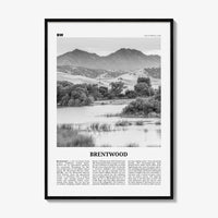 Brentwood Print Black and White, Brentwood Wall Art, Brentwood Poster, Brentwood Photo, Brentwood Wall Décor, California, USA, United States