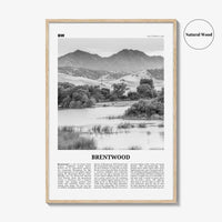 Brentwood Print Black and White, Brentwood Wall Art, Brentwood Poster, Brentwood Photo, Brentwood Wall Décor, California, USA, United States