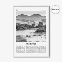 Brentwood Print Black and White, Brentwood Wall Art, Brentwood Poster, Brentwood Photo, Brentwood Wall Décor, California, USA, United States