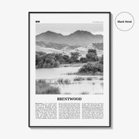 Brentwood Print Black and White, Brentwood Wall Art, Brentwood Poster, Brentwood Photo, Brentwood Wall Décor, California, USA, United States