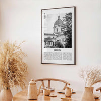 Brescia Print Black and White, Brescia Wall Art, Brescia Poster, Brescia Photo, Brescia Wall Décor, Brescia Map, Italy