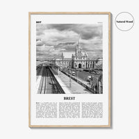 Brest Print Black and White, Brest Wall Art, Brest Poster, Brest Photo, Brest Wall Décor, Brest Map, France