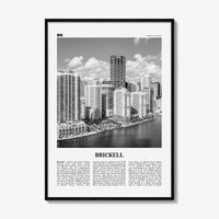 Brickell Print Black and White, Brickell Wall Art, Brickell Poster, Brickell Photo, Brickell Wall Décor, Brickell Map, Miami, Florida