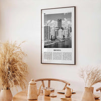 Brickell Print Black and White, Brickell Wall Art, Brickell Poster, Brickell Photo, Brickell Wall Décor, Brickell Map, Miami, Florida