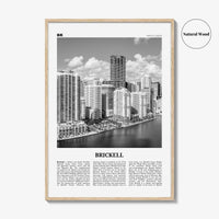 Brickell Print Black and White, Brickell Wall Art, Brickell Poster, Brickell Photo, Brickell Wall Décor, Brickell Map, Miami, Florida
