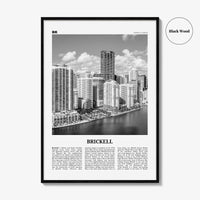 Brickell Print Black and White, Brickell Wall Art, Brickell Poster, Brickell Photo, Brickell Wall Décor, Brickell Map, Miami, Florida