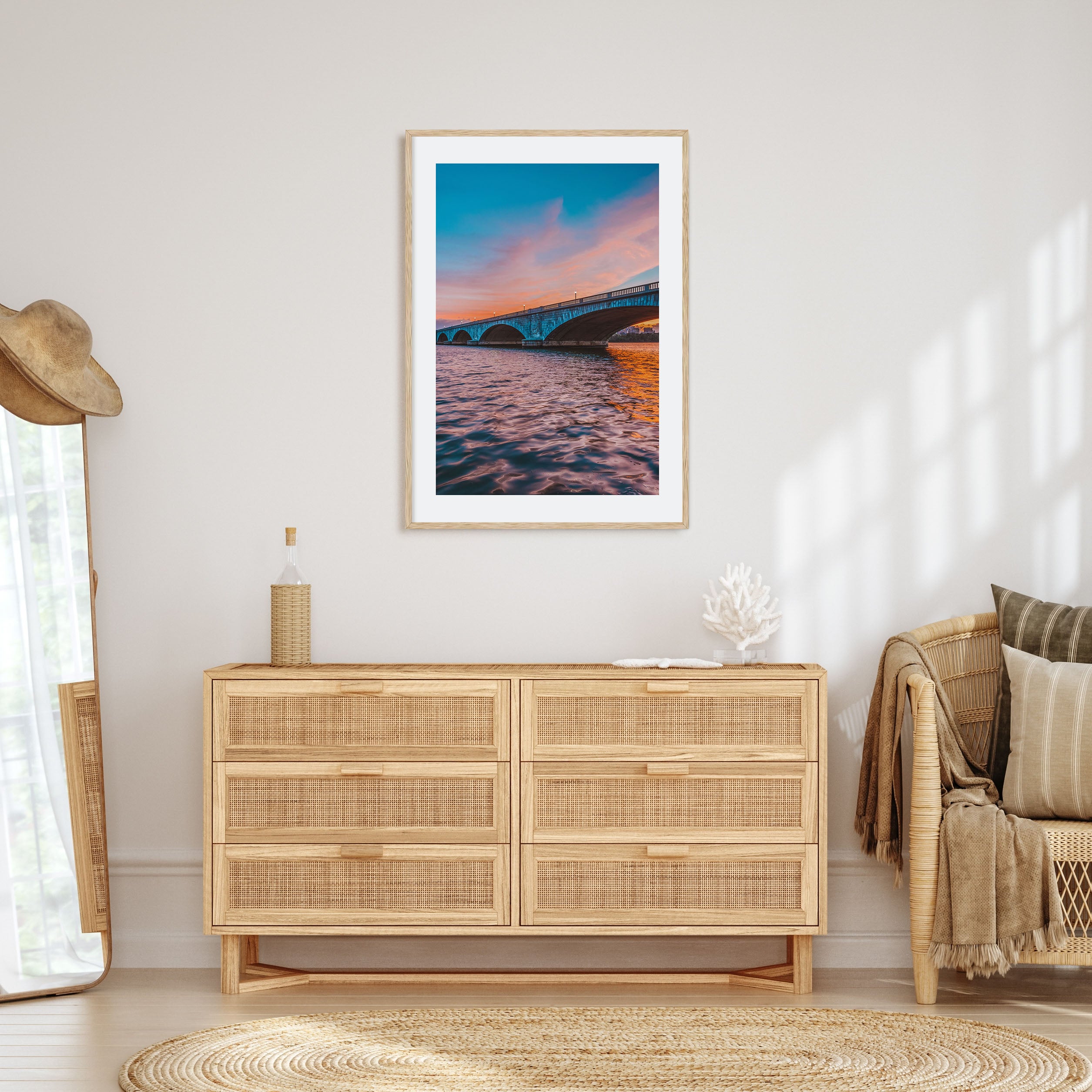 Bridge Sunset Photo Color Poster
