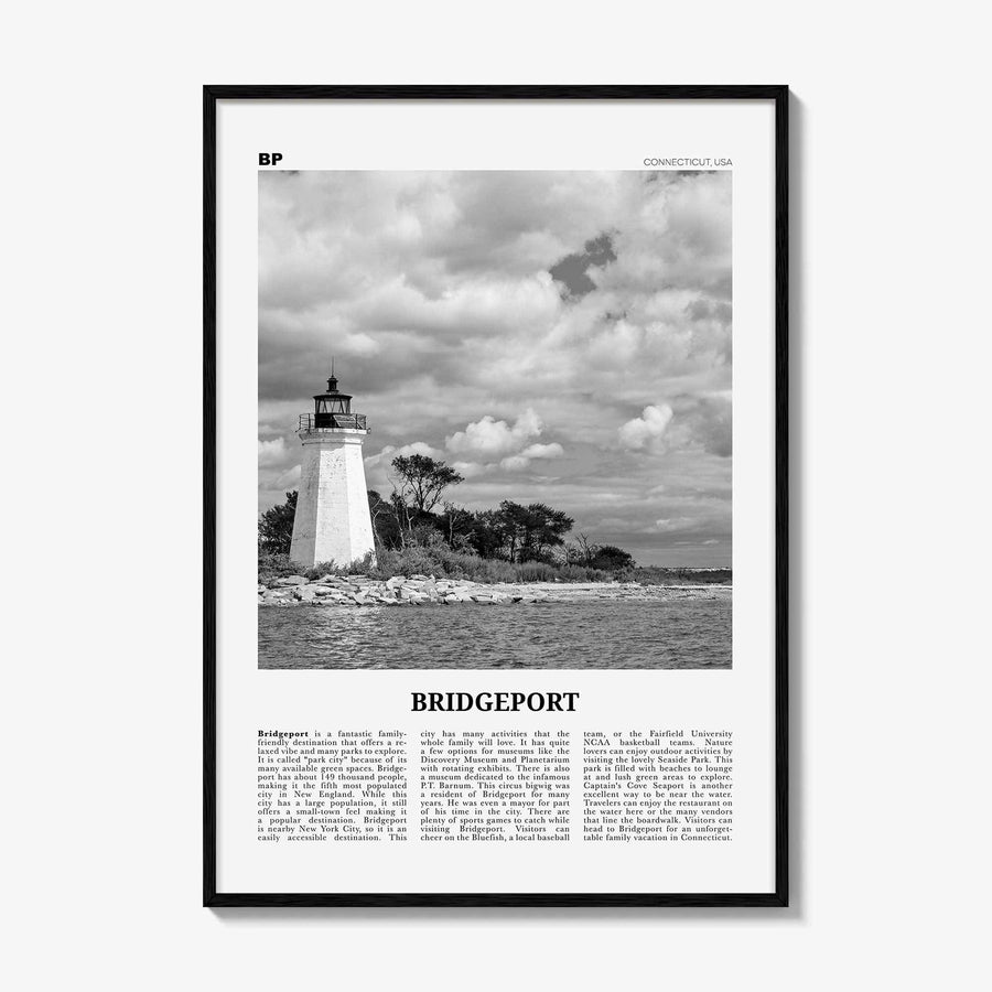 Bridgeport Print Black and White, Bridgeport Wall Art, Bridgeport Poster, Bridgeport Photo, Bridgeport Décor, Bridgeport Map Connecticut USA
